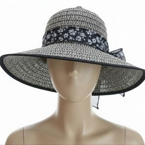 Elegant Black and White Sun Hat
